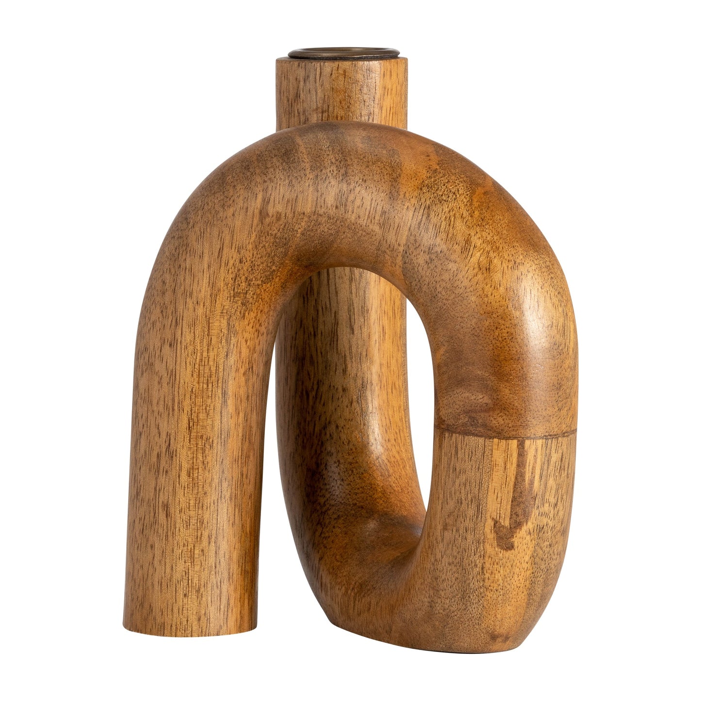 Wooden Looped Candle Holder