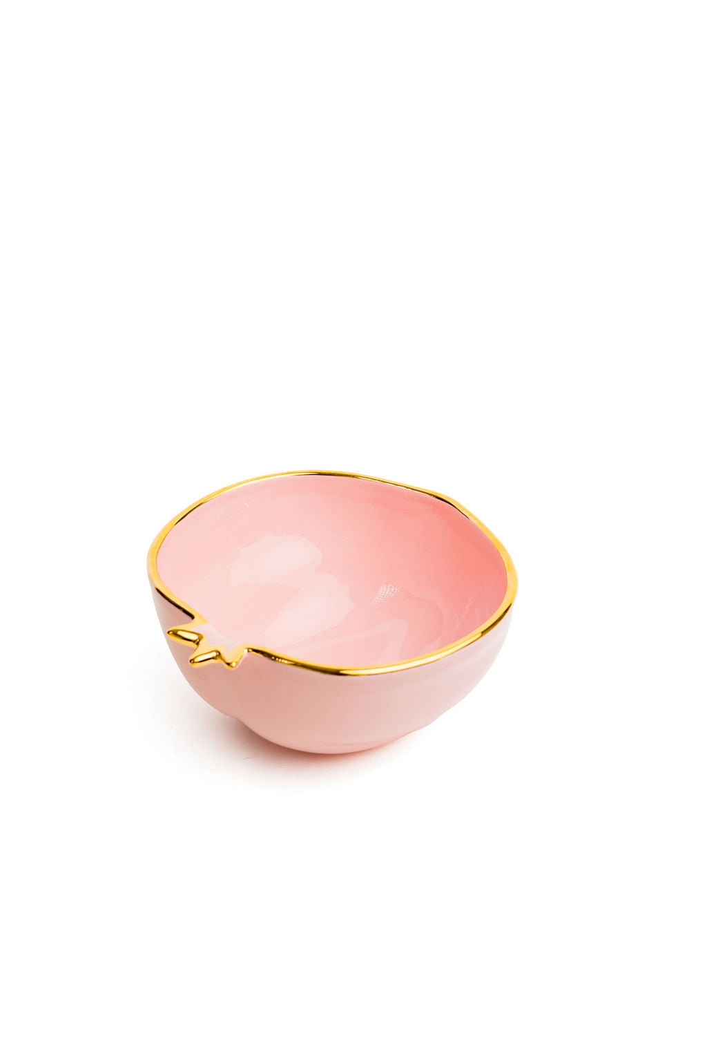 Gold Edge Colorful Ceramic Pomegranate Bowl