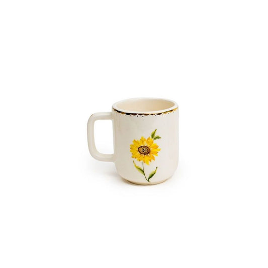 Hand-Drawn Ceramic Mugs | Floral Design