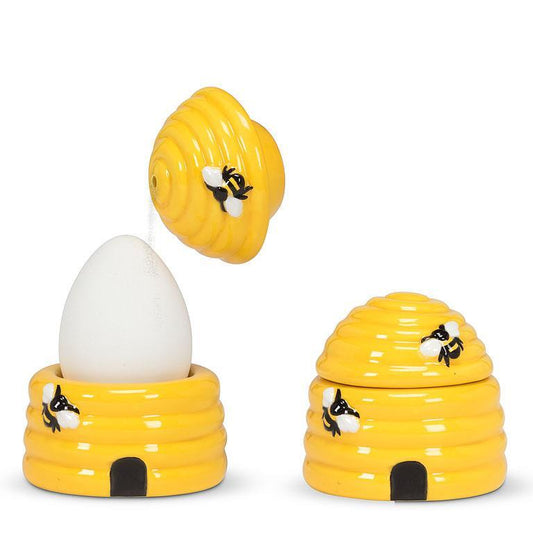 Beehive Egg Cup with Salt Shaker | Single