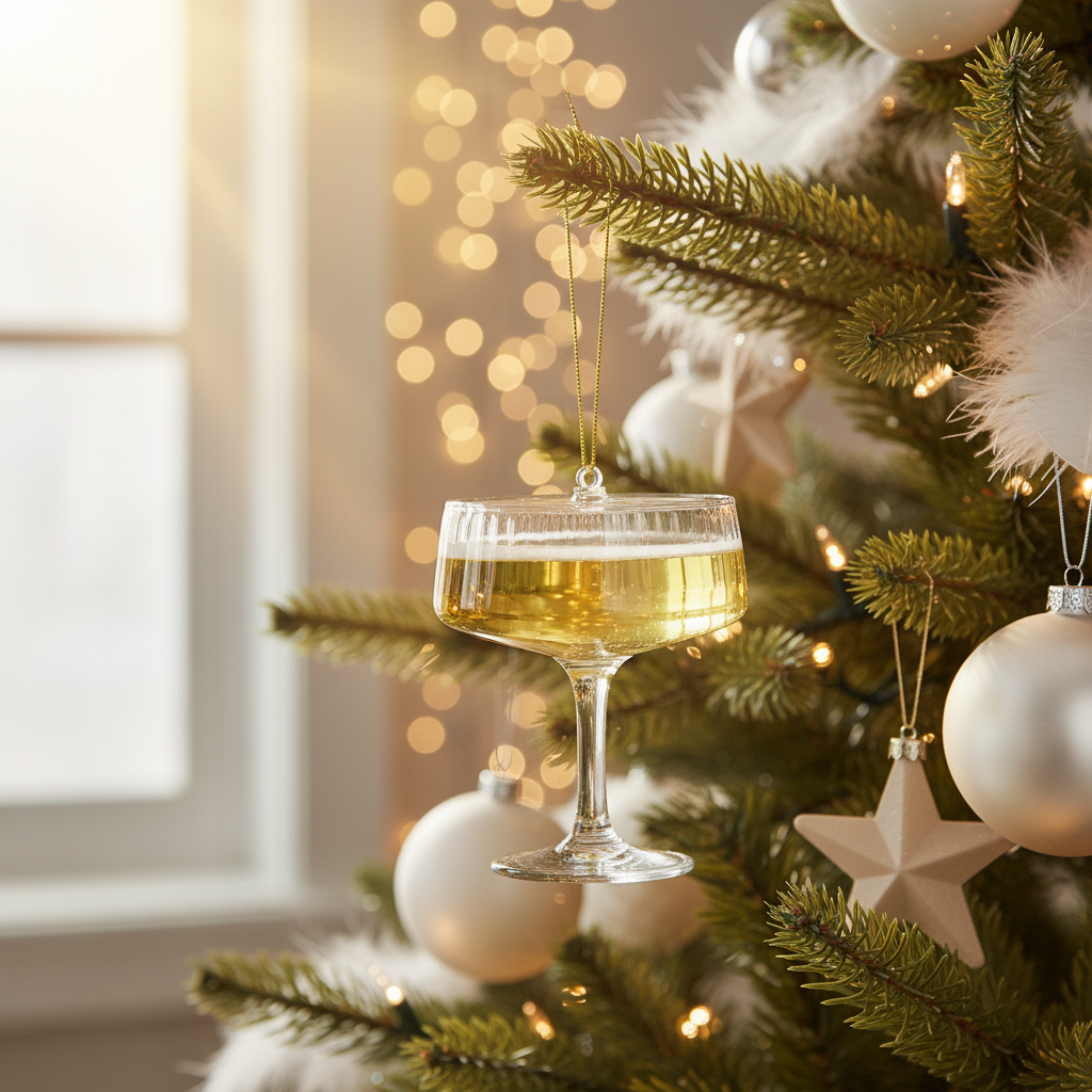 Champagne in Coupe Ornament