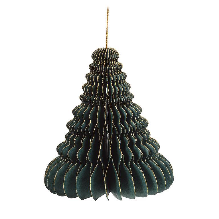 Green Pleat Fancy Tree Ornament