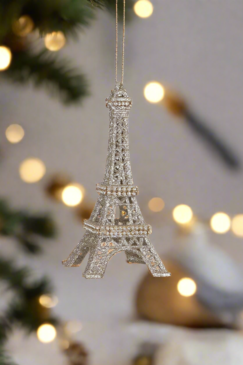 Gold Eiffel Tower Ornament