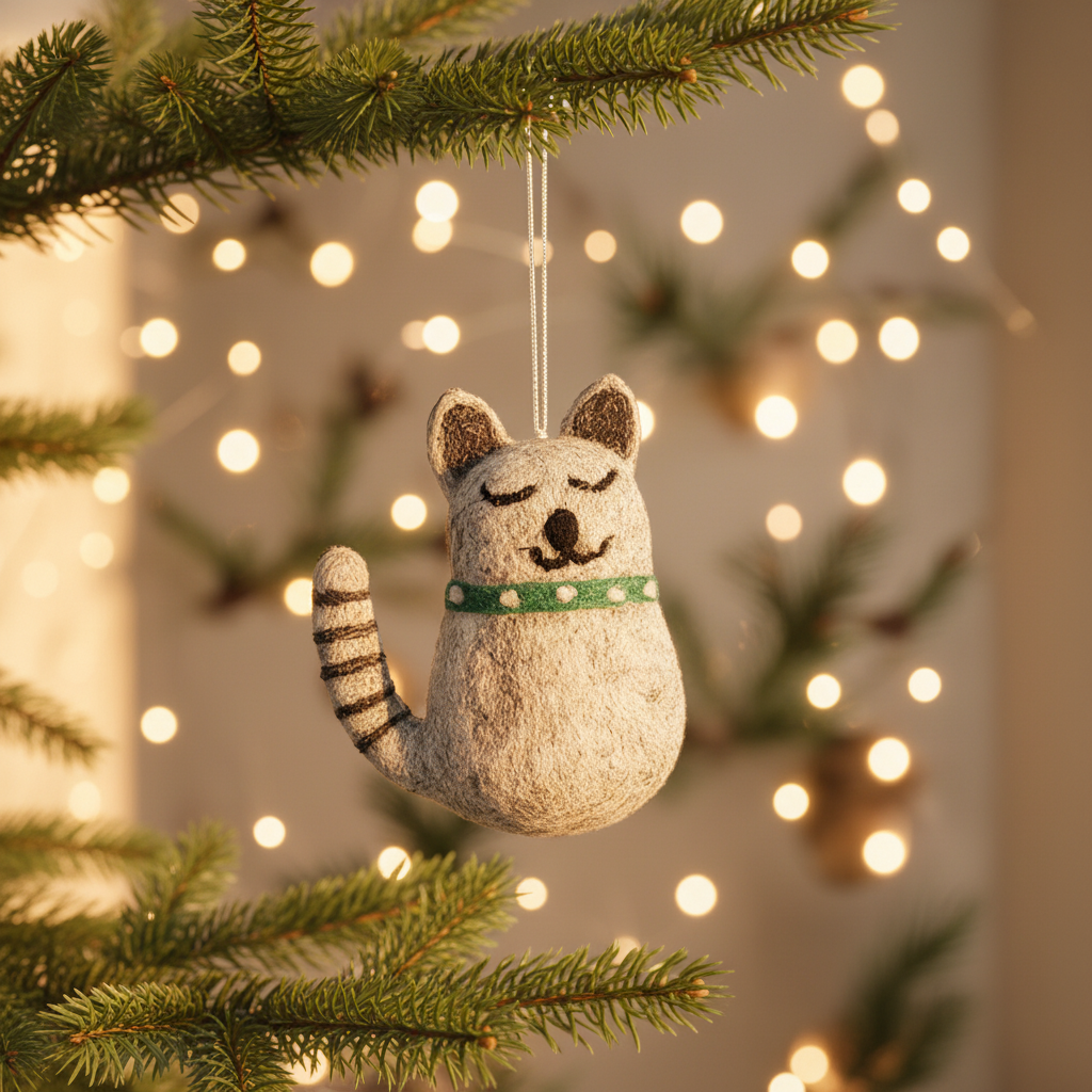 Wool Cat Ornaments