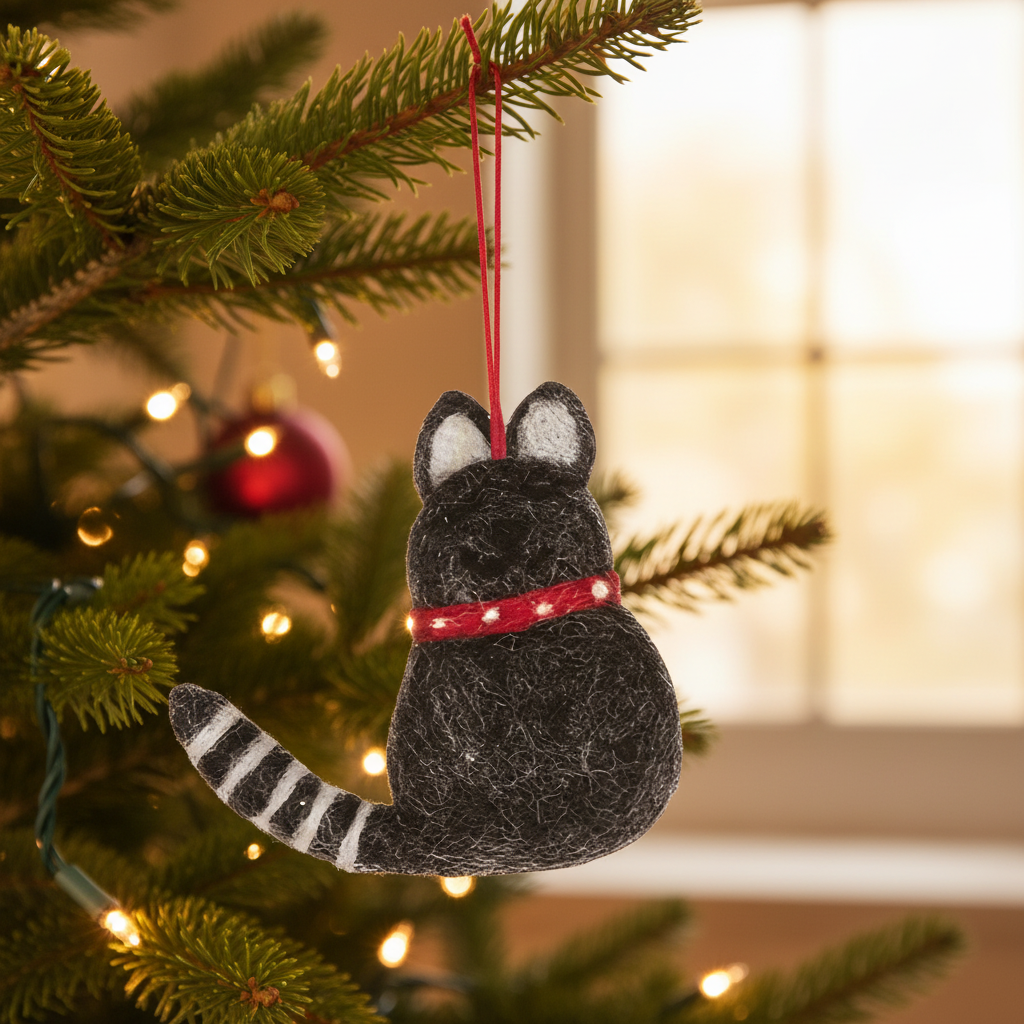 Wool Cat Ornaments
