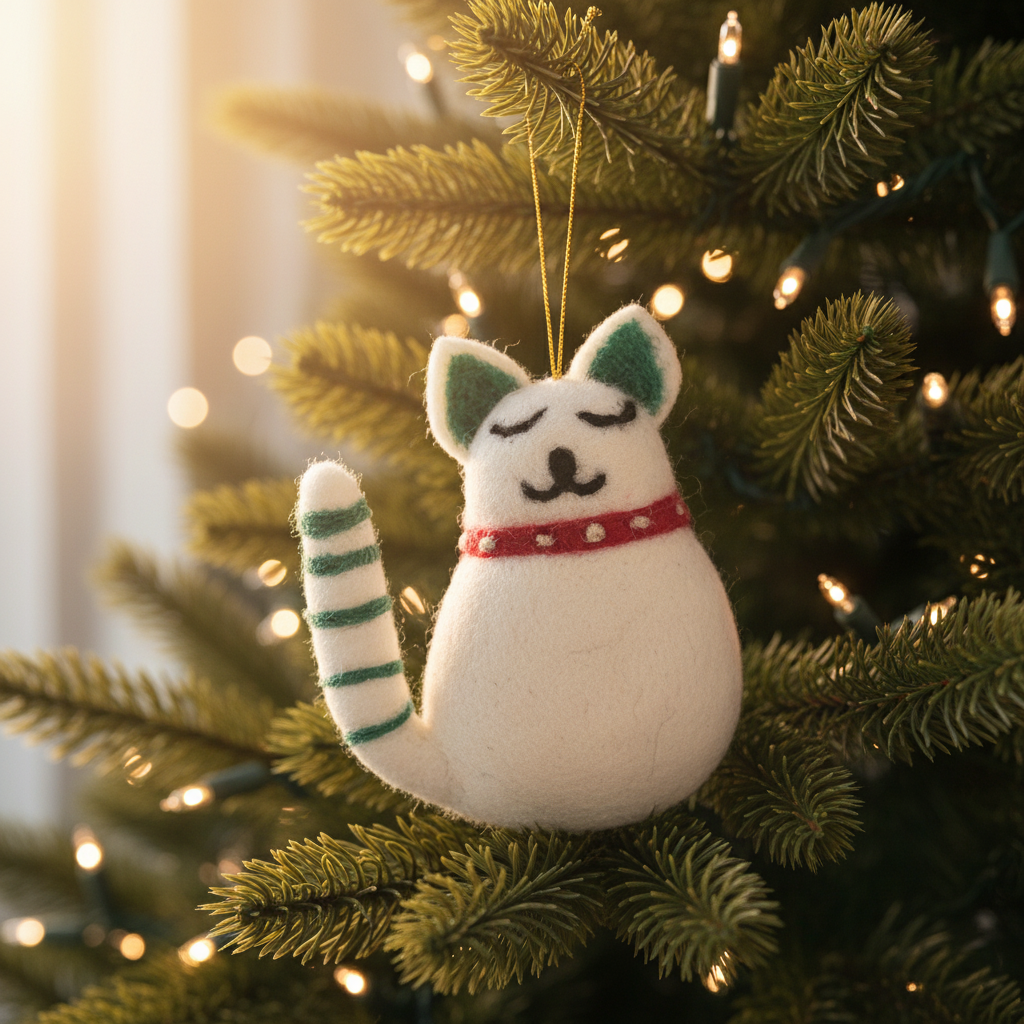 Wool Cat Ornaments