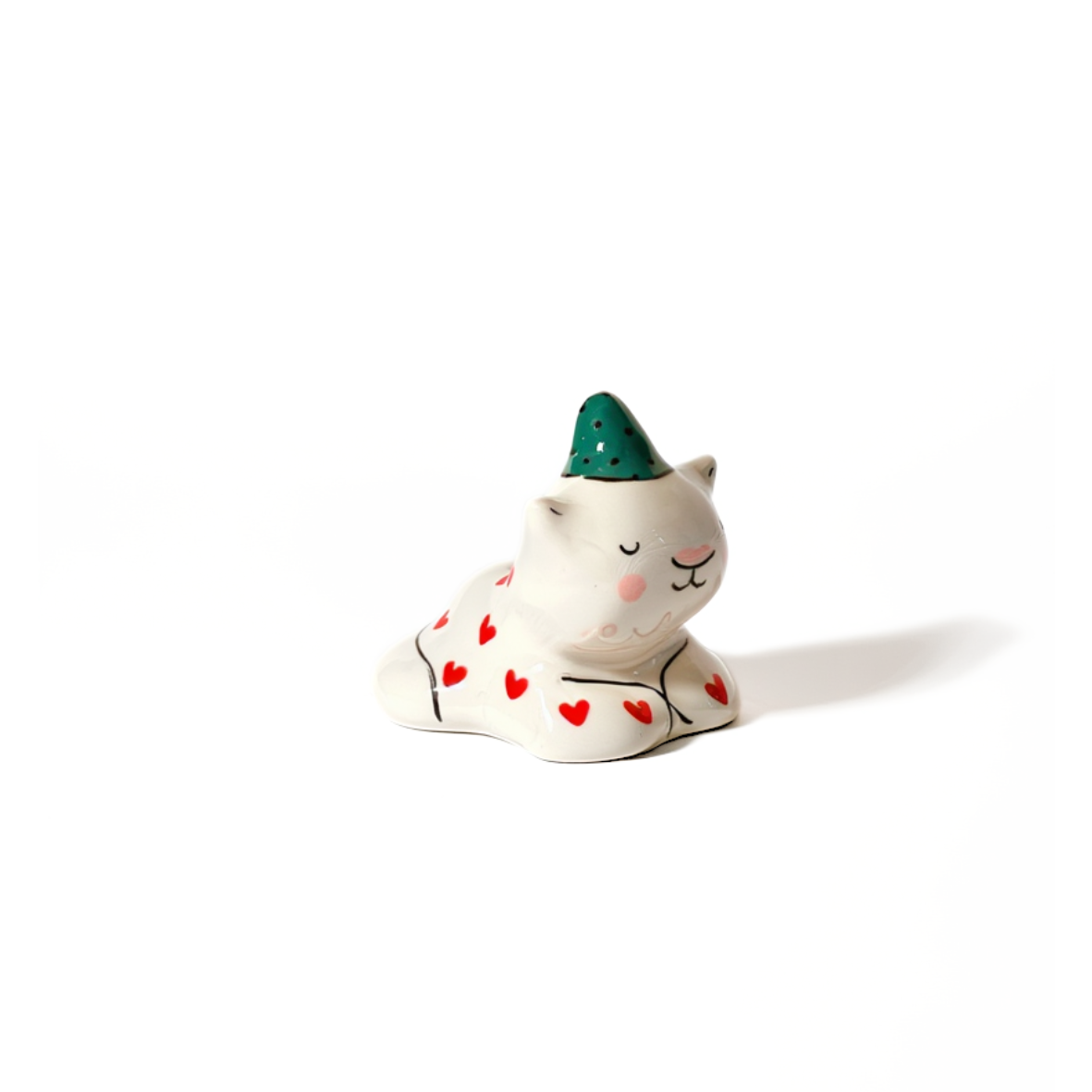 Ceramic Cat Incense Holder Set of 3 | Handcrafted Zen Kitty