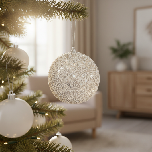 Glittered Ball Ornament