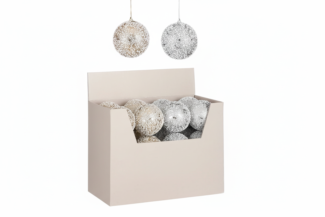 Glittered Ball Ornament