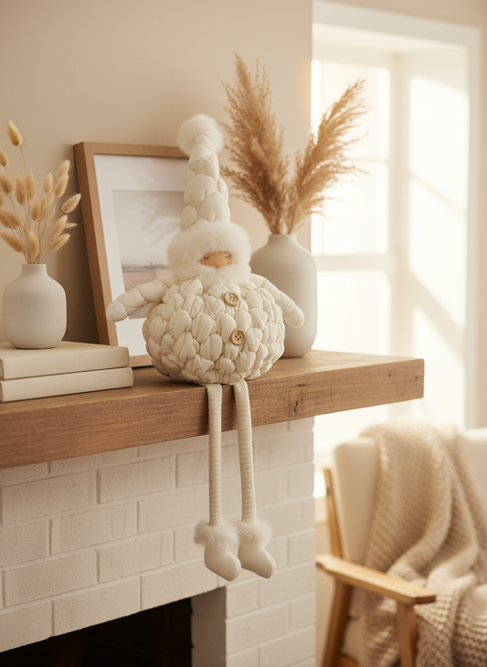 Ivory Puff Girl Sitting Decor