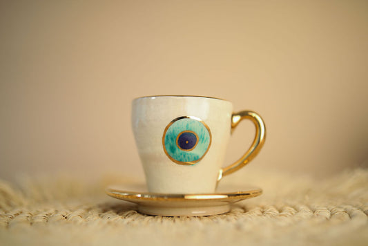 18K Gold Plated Evil Eye Tea Set