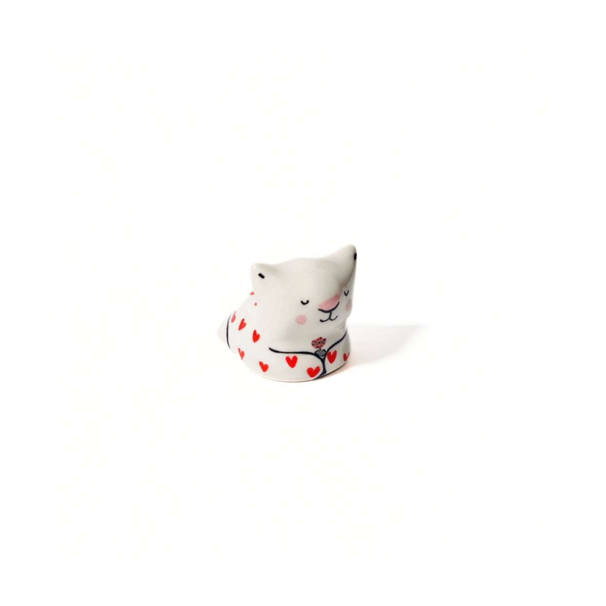 Ceramic Cat Incense Holder Set of 3 | Handcrafted Zen Kitty
