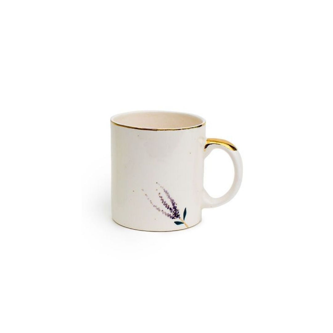 Hand-Drawn Ceramic Mug | Minimal Floral Design