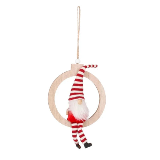 Rend Santa On Hoop Ornament