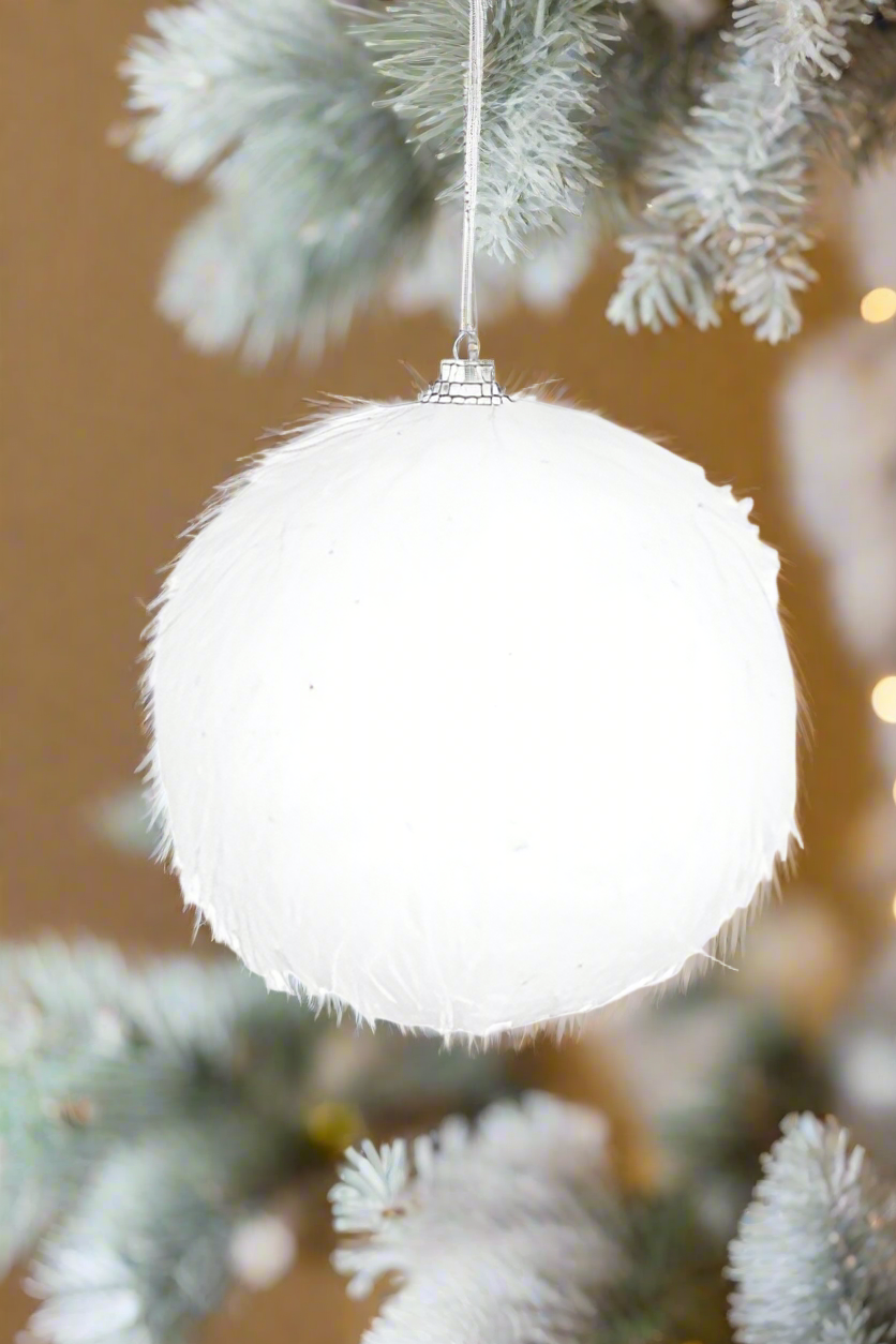 Furry Christmas Ball Ornaments