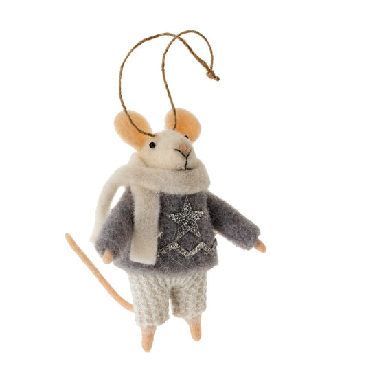 Gray Sweater Holiday Mouse