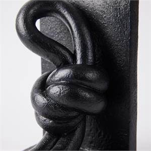 Knot Bookends , Black, Set Of 2