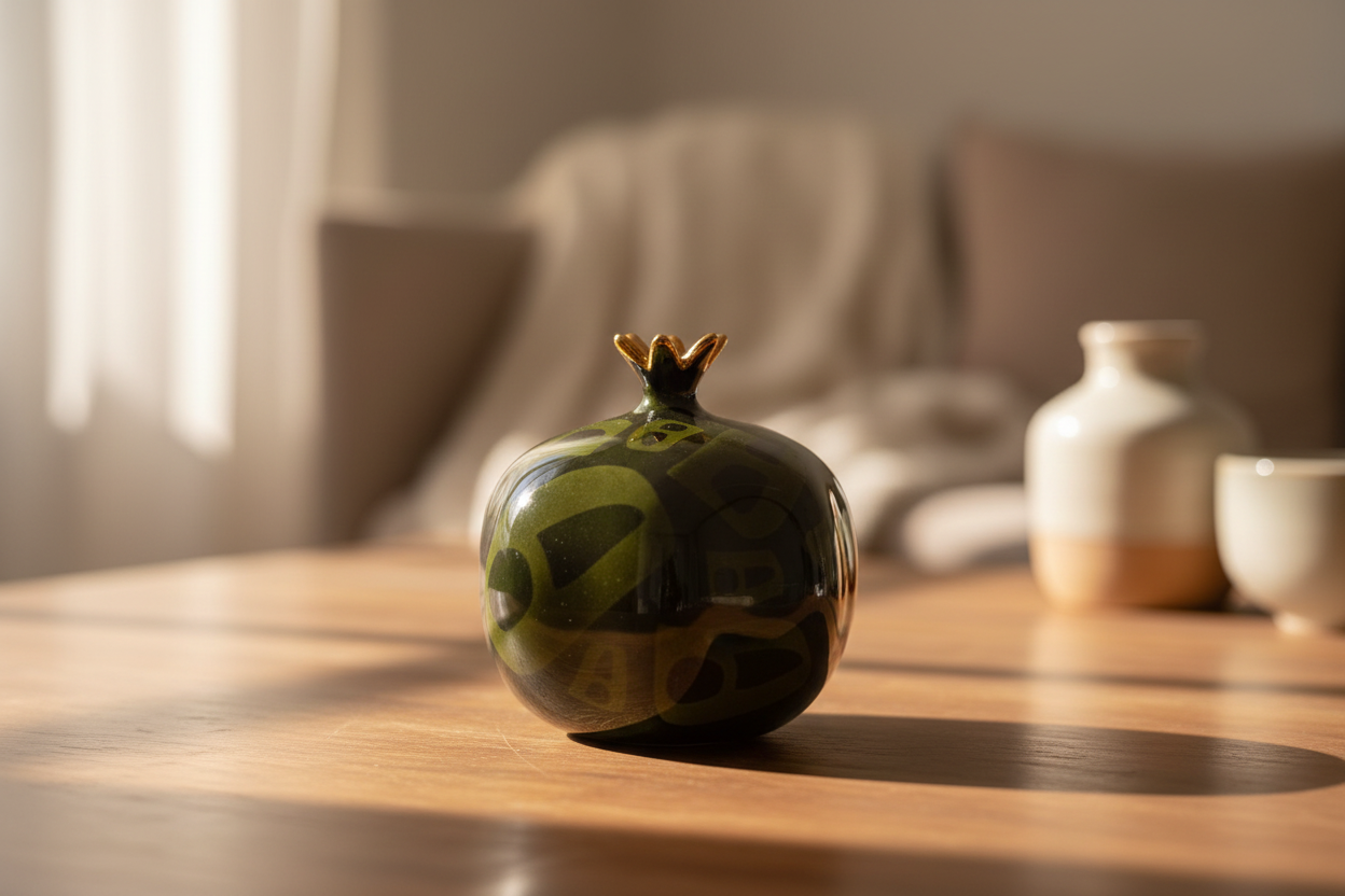 Black And Green "H" Pomegranate