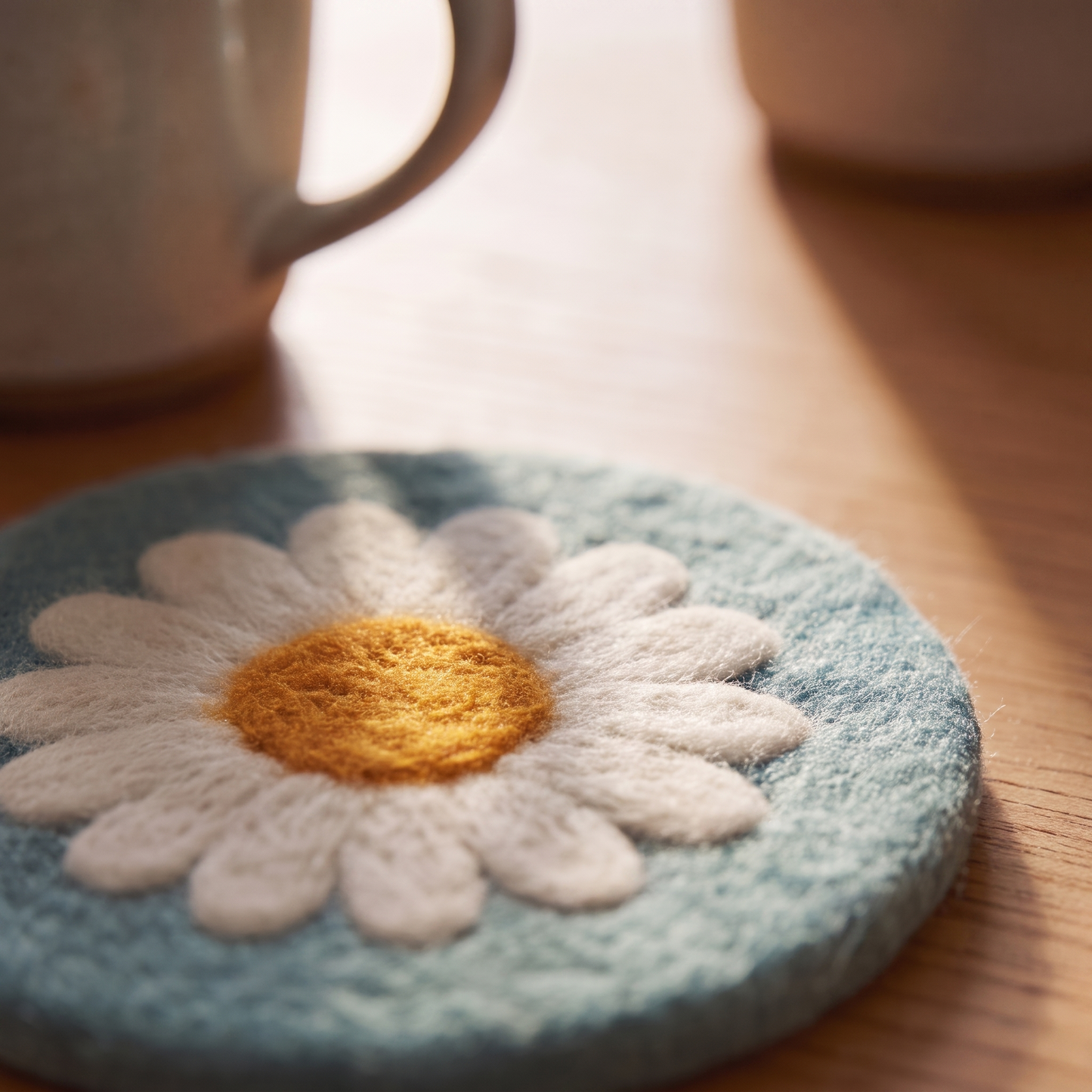 Daisy Felt Coaster Set Of 4
