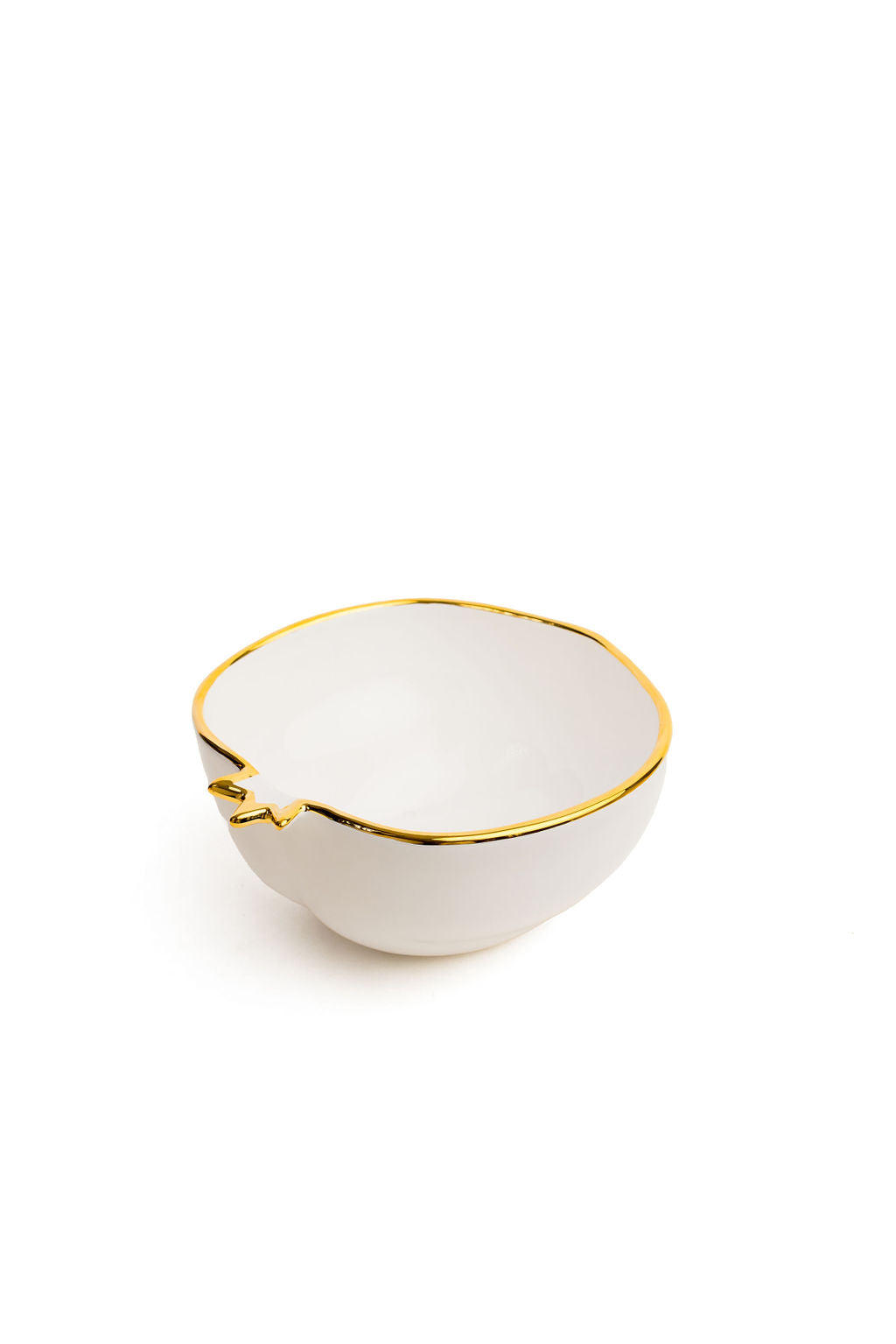 Gold Edge Colorful Ceramic Pomegranate Bowl