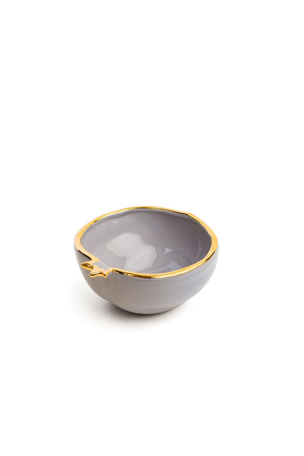 Gold Edge Colorful Ceramic Pomegranate Bowl