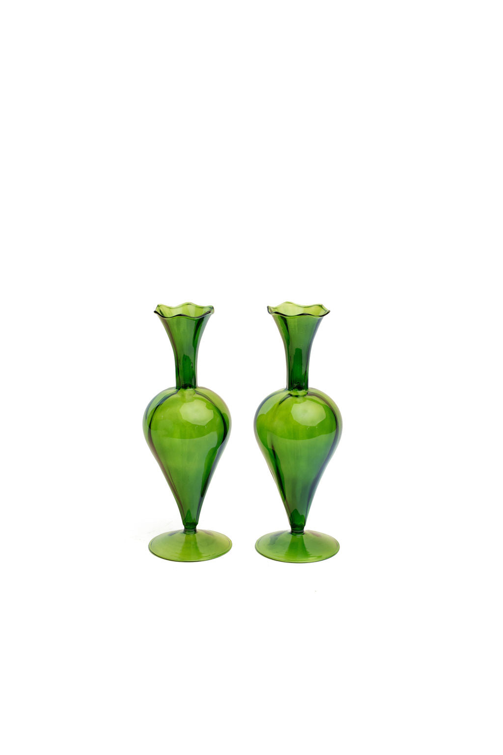 Emerald Glass Pilgrim Vase