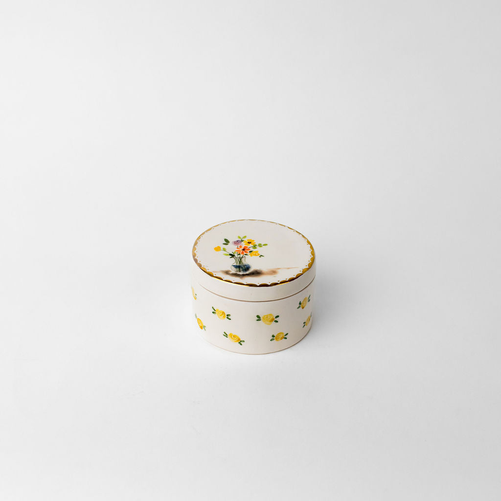 Small 4" Round Canister | Floral Design