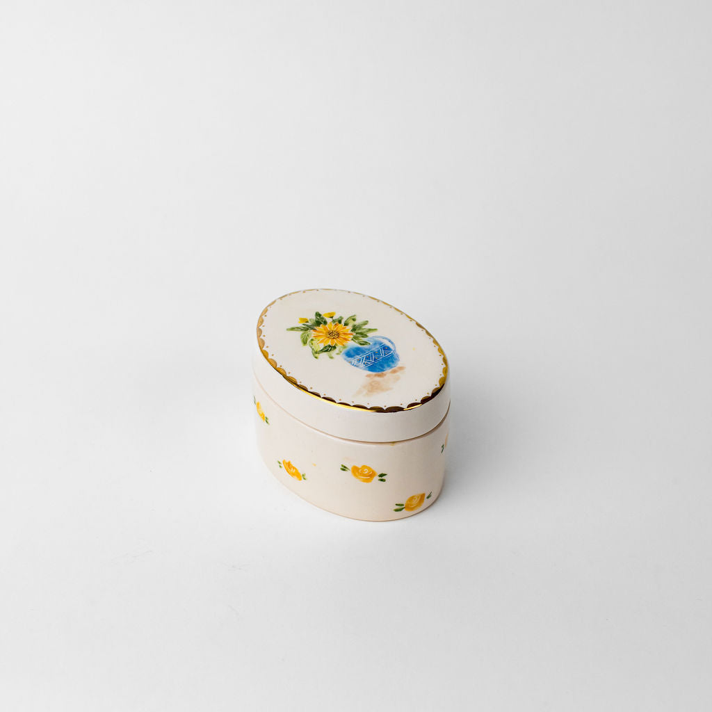 Small 3" Oval Canister | Floral Design