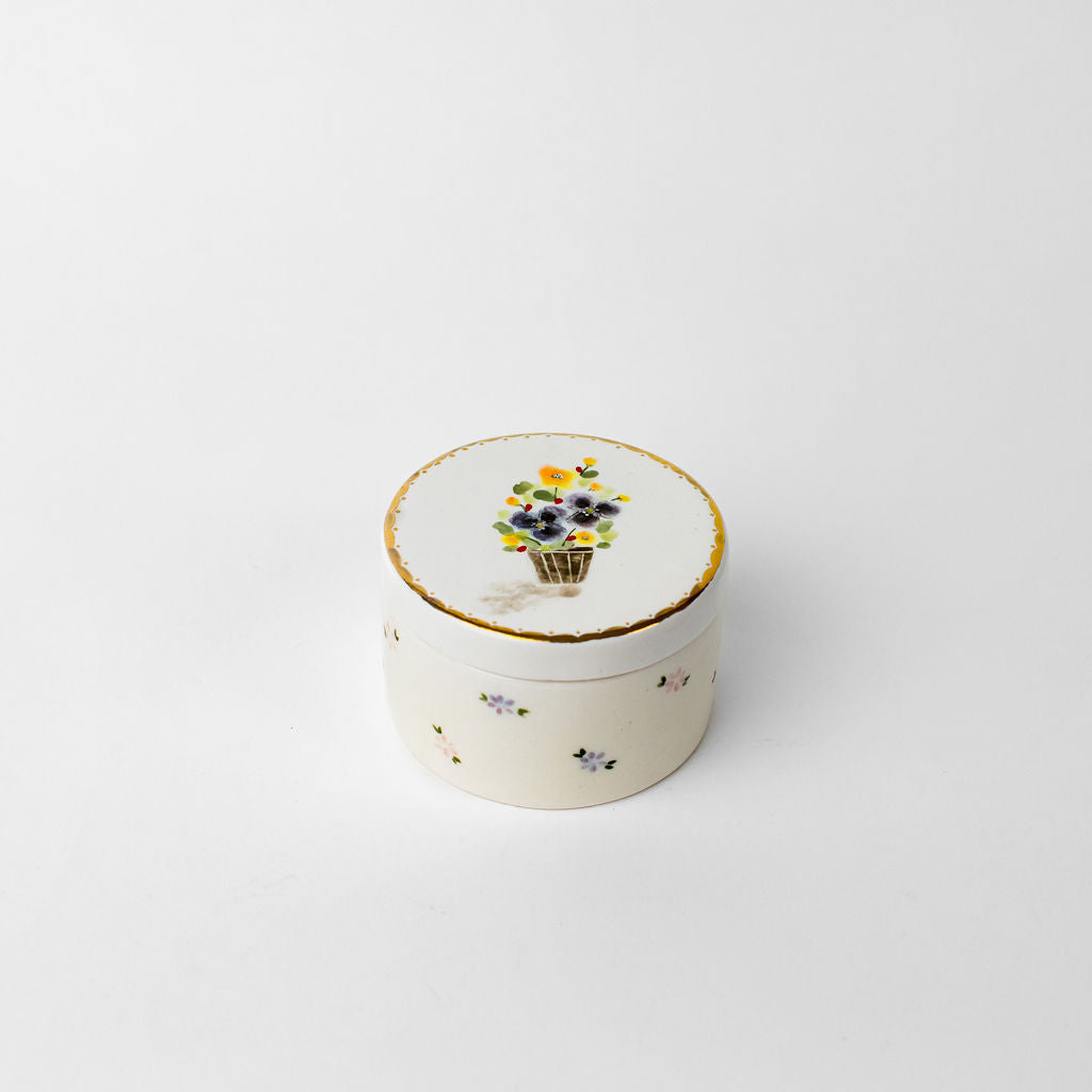 Small 4" Round Canister | Floral Design