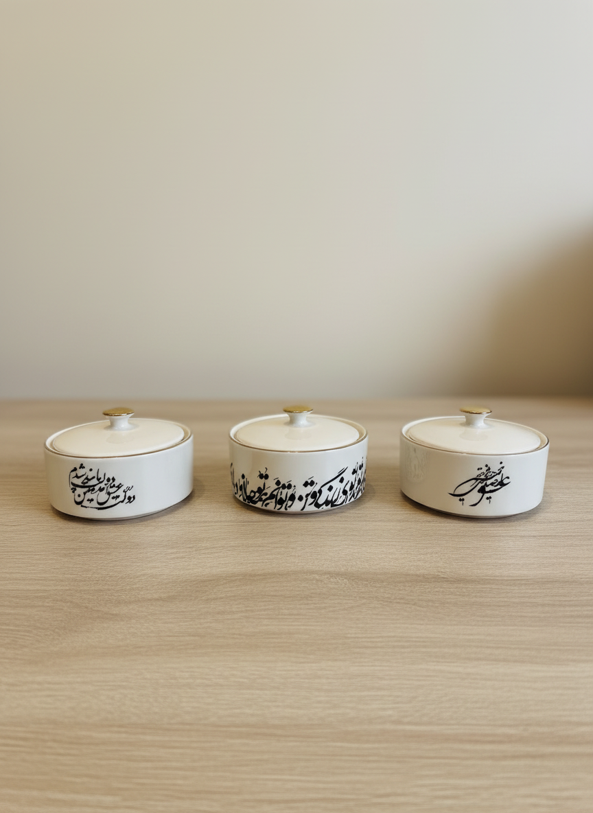 Black And White Canisters 6.5"