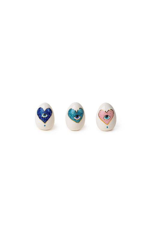 Hearts Ceramic Eggs