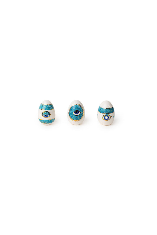 Evil Eye Ceramic Eggs