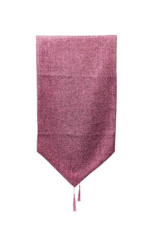 Pink Table Runner With Tassels