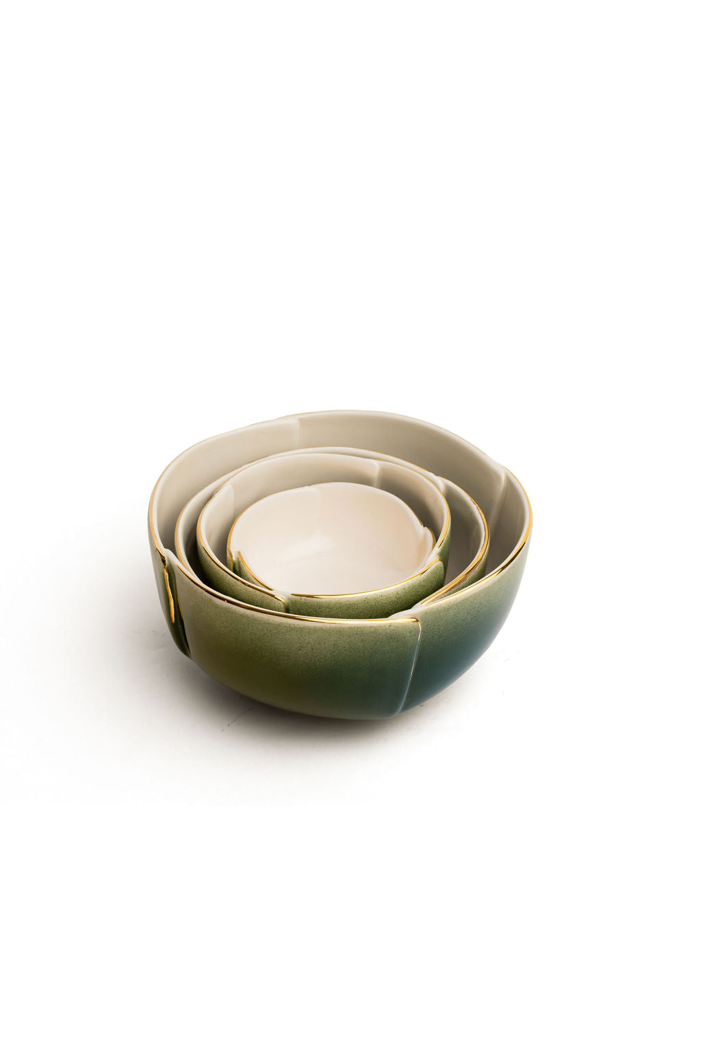 Hunter Green Tulip Bowls