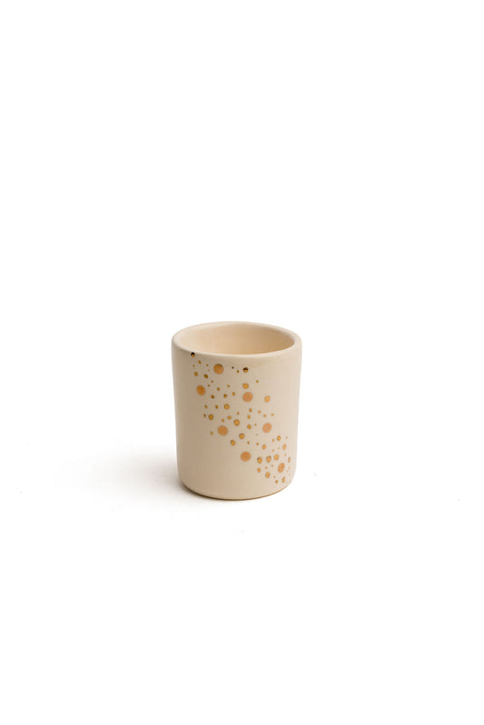 Handmade White & Gold Ceramic Mug