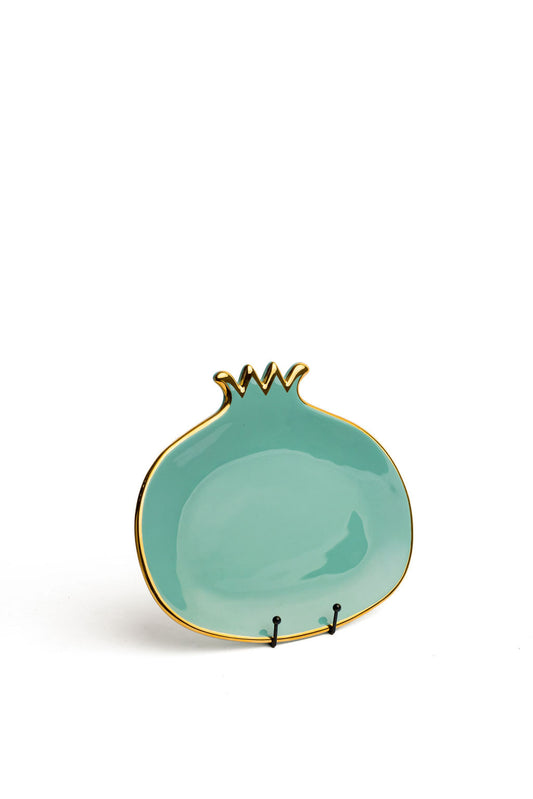 Large Green Pomegranate Plate