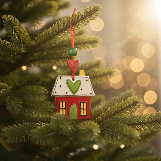 Ceramic Love House Ornament