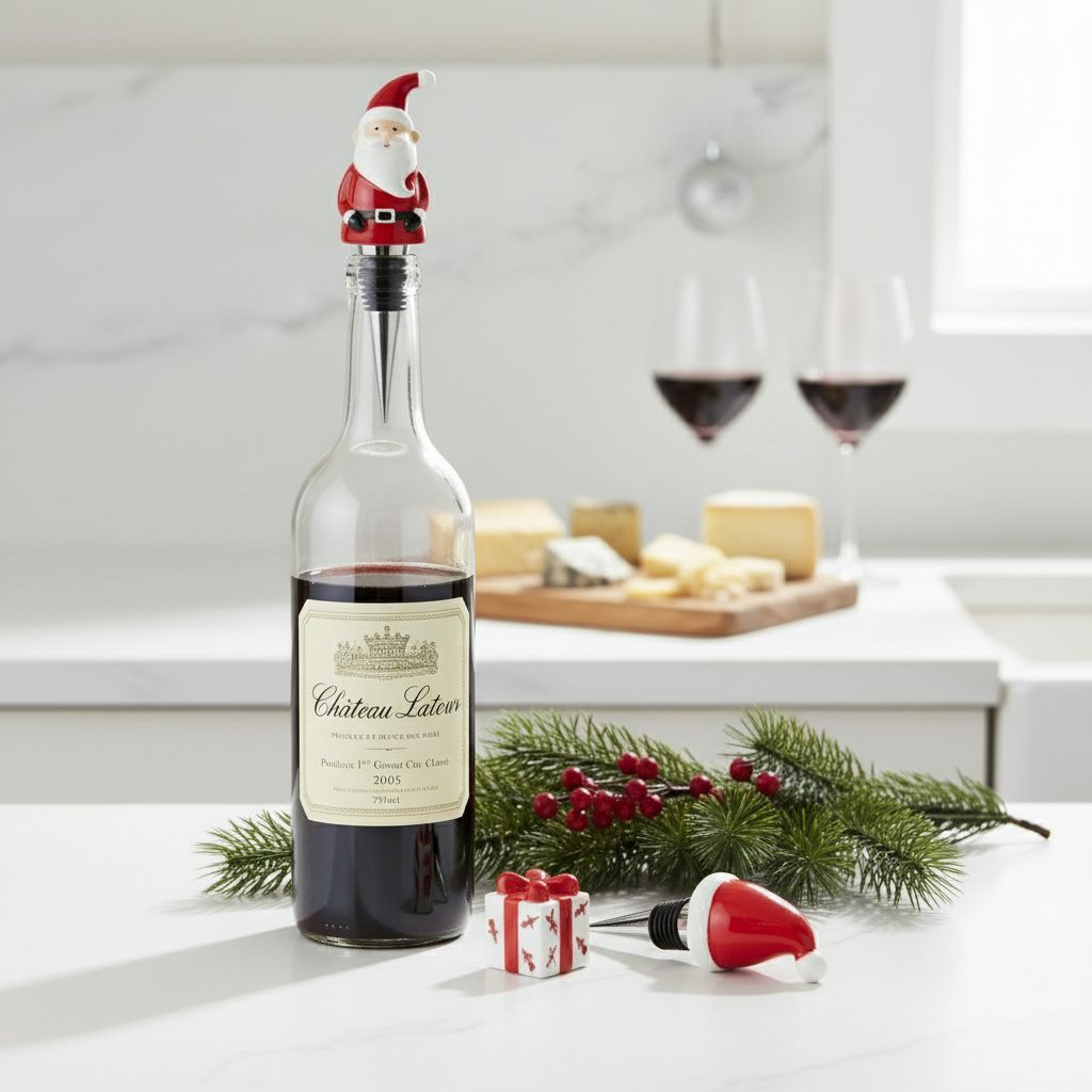 Happy Santa Wine Stoppers | Pack Of 3