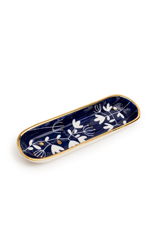 Blue And White Maan Oval Trays