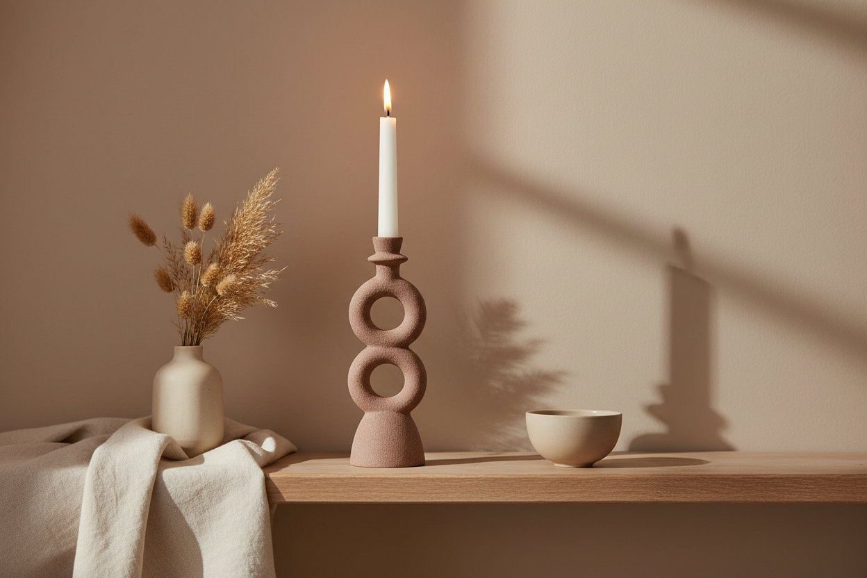 Taper Candle Holder, Double Loop