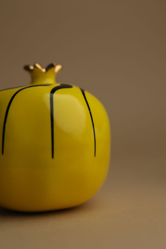 Yellow Pomegranate With Black M