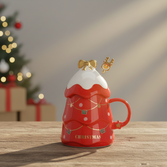 Red Christmas Tree Coffee Mug