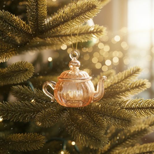 Glass Teapot Christmas Ornament