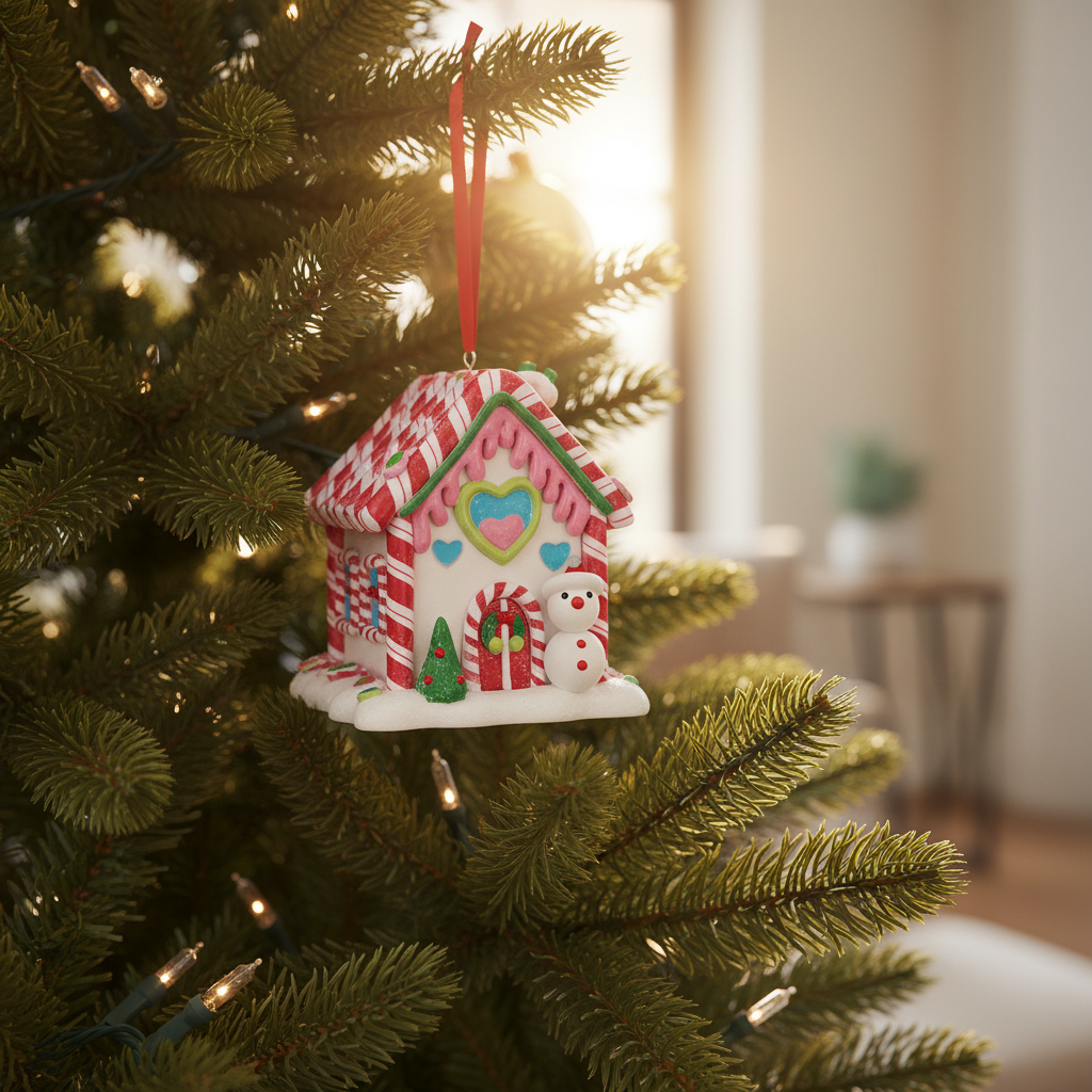 LED Gingerbread Sweet House Ornament