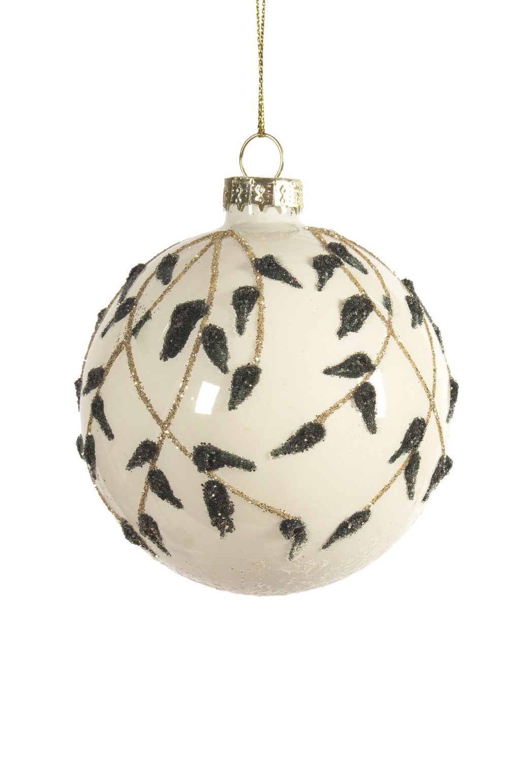 Green Leaf Ball Ornament