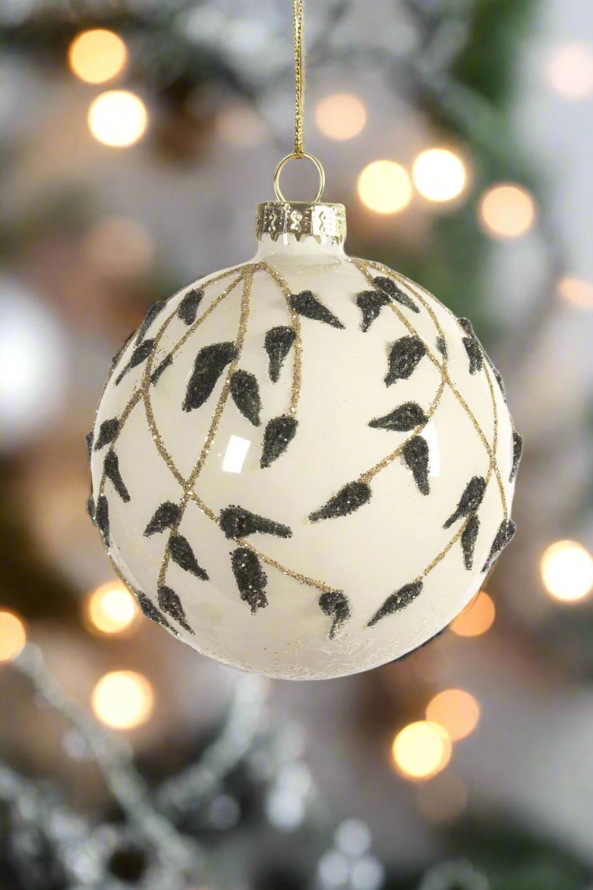 Green Leaf Ball Ornament