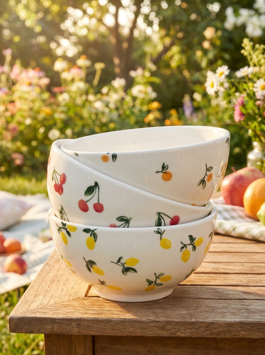 Small Bowl with Lemons, Cherries & Oranges
