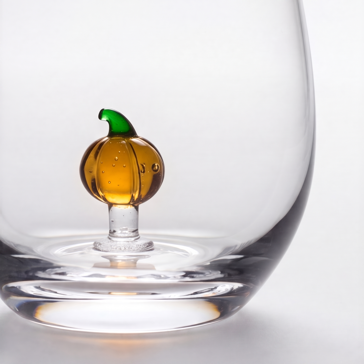 Pumpkin Stemless Wine Glass