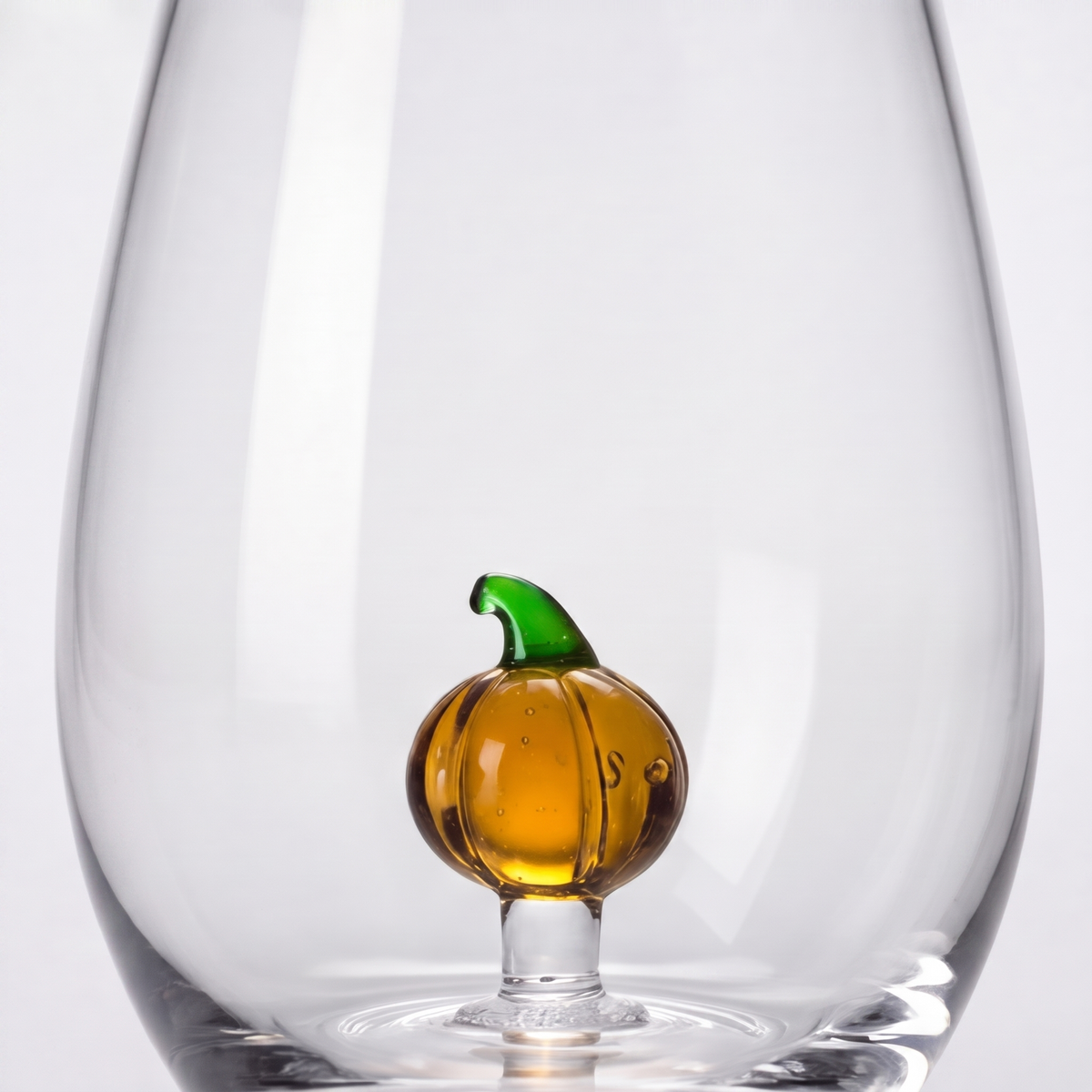 Pumpkin Stemless Wine Glass
