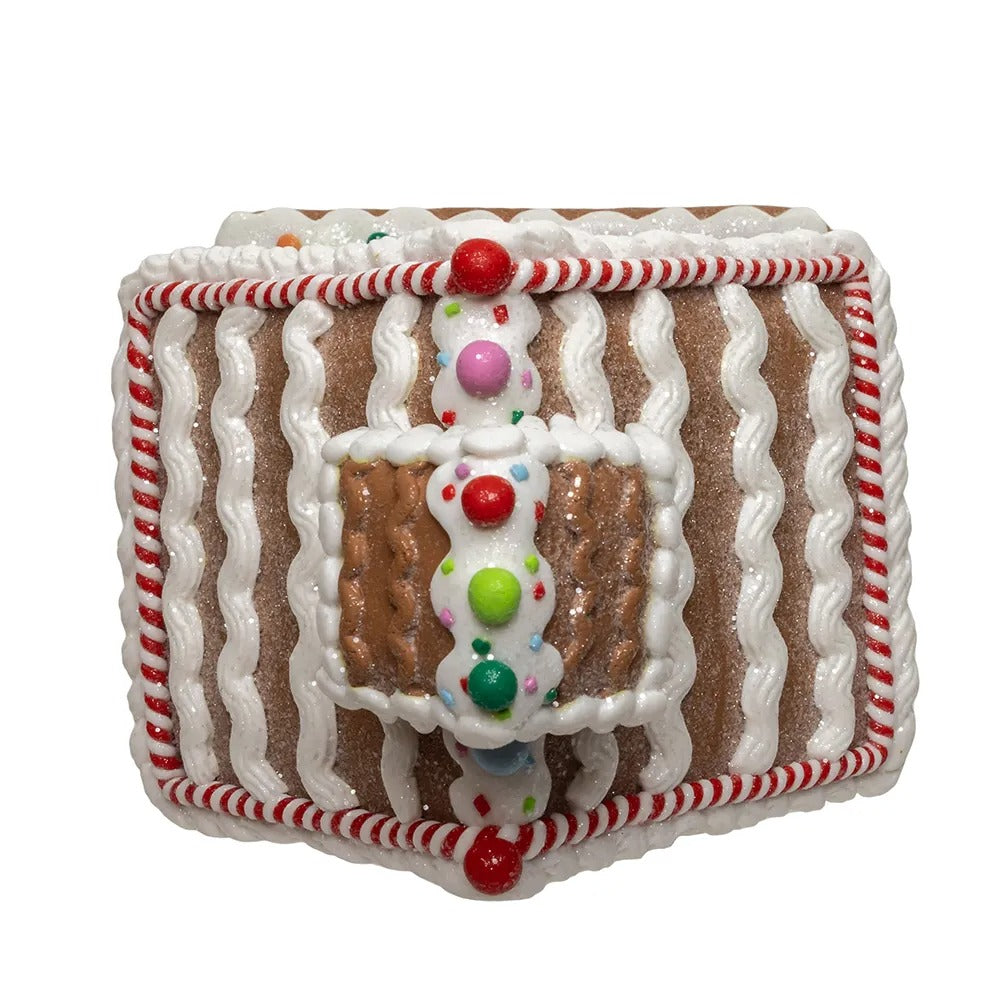 Gingerbread House with Santa Table Piece